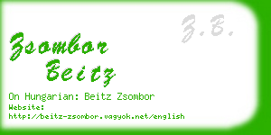 zsombor beitz business card
